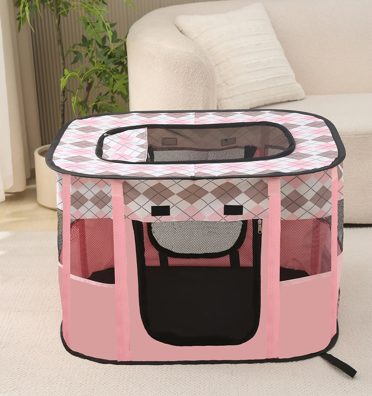 Cat Playpen with Zipper Top Cover Door Z5968