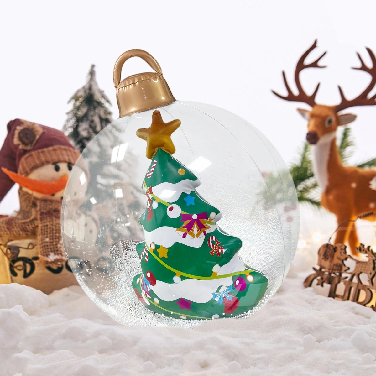 Inflatable Christmas Decorations Ball 60cm Pvc P403