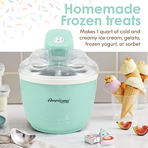 Blue 1 Quart Electric Ice Cream Maker N385