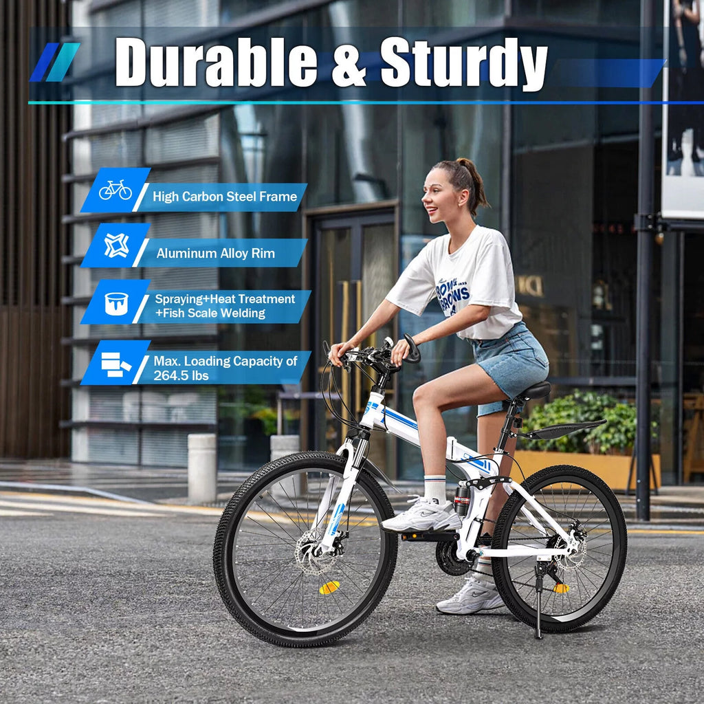 26 21-Speed Folding Mountain Bike U6560