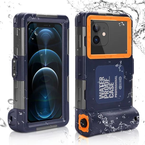 Waterproof Protective Case for Phones Up to 6.9 Inch with Lanyard H8519