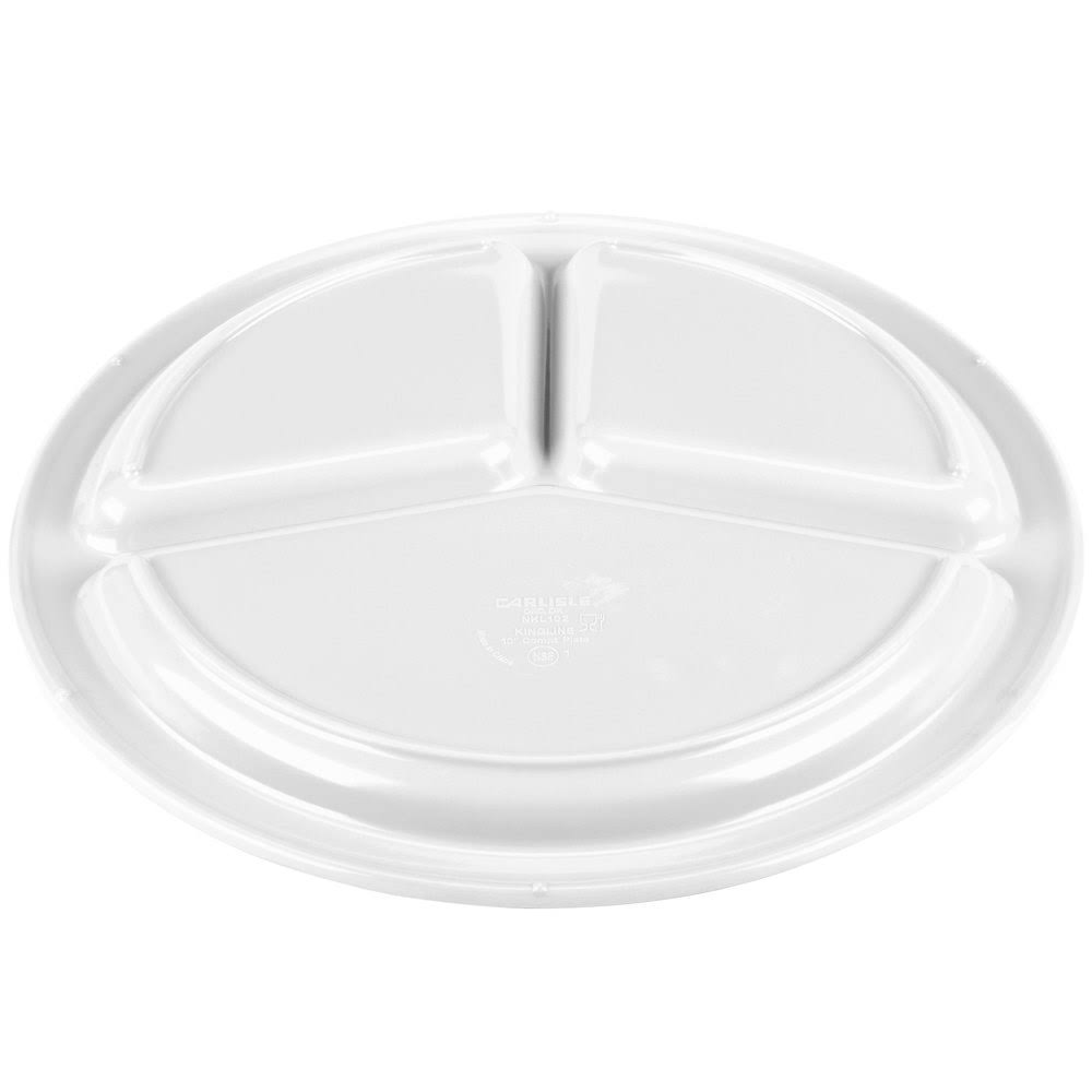 White 3-Compartment Plate U7057
