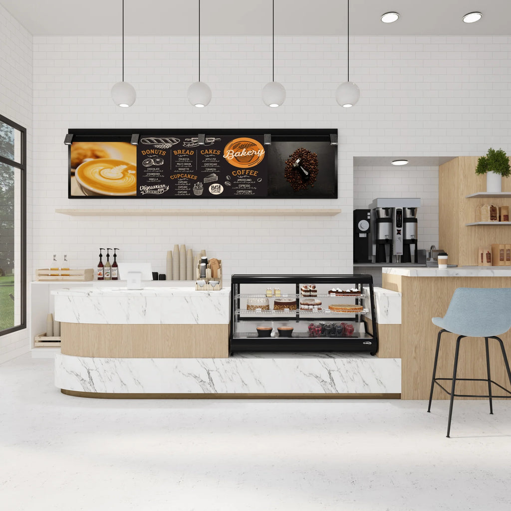 Black Countertop Bakery Display Refrigerator U213