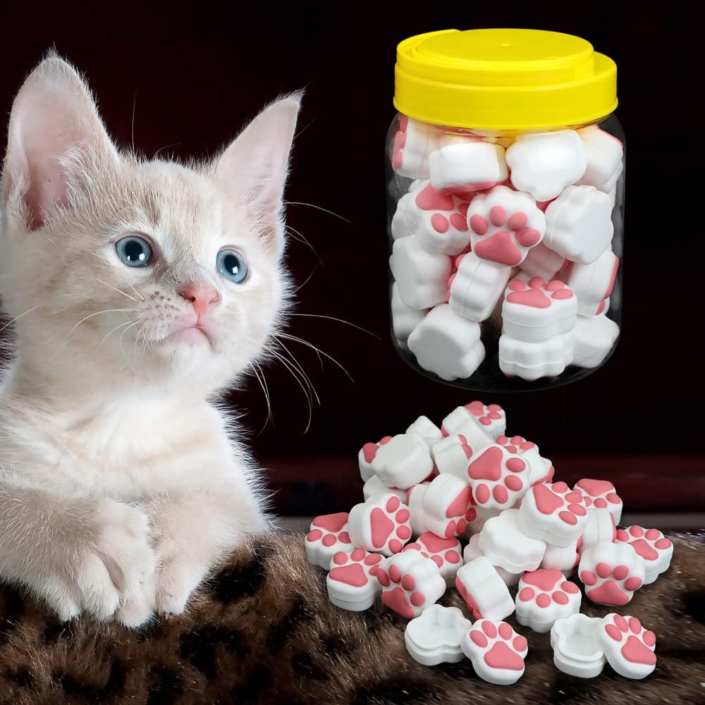 3ml Silicone Container For Wax Non-Stick Food Grade Cat Paw Small Silicone Jars Storage Containers (6) Pack of 2 N23711