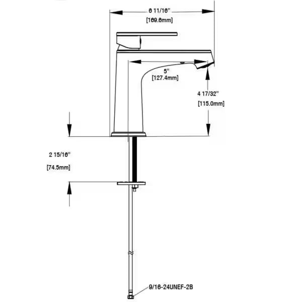 Single Hole Single-Handle Bathroom Faucet in Matte Black C226306