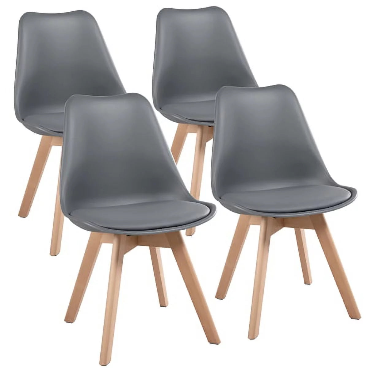 Dark Gray Upholstered Dining Chairs Set of 4 B967984