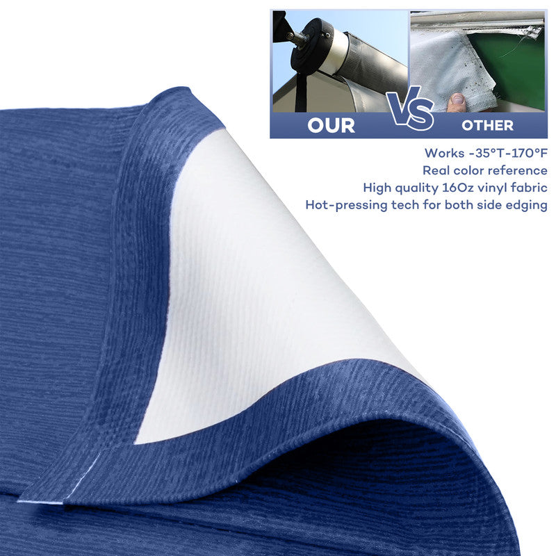 14'2'' Lake Blue RV Awning Fabric Replacement O71509