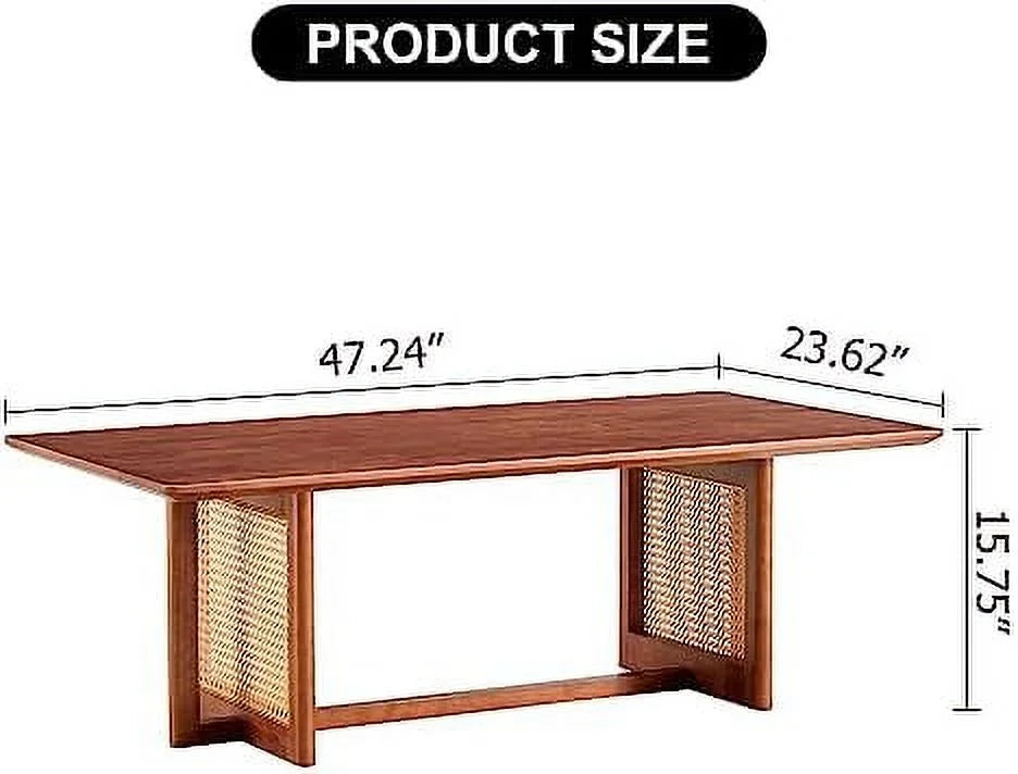 Rectangle Rustic Wood Coffee Table with Metal Legs Z82302