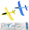 19" Large Gilded Foam Plane Toys (Yellow & Blue 1PK Each) J2049