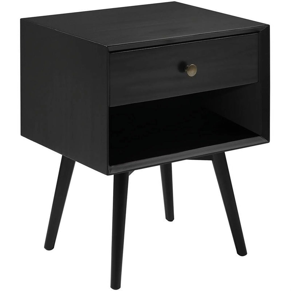 Black 1-Drawer Nightstand T46913