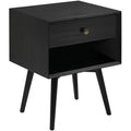 Black 1-Drawer Nightstand T46913