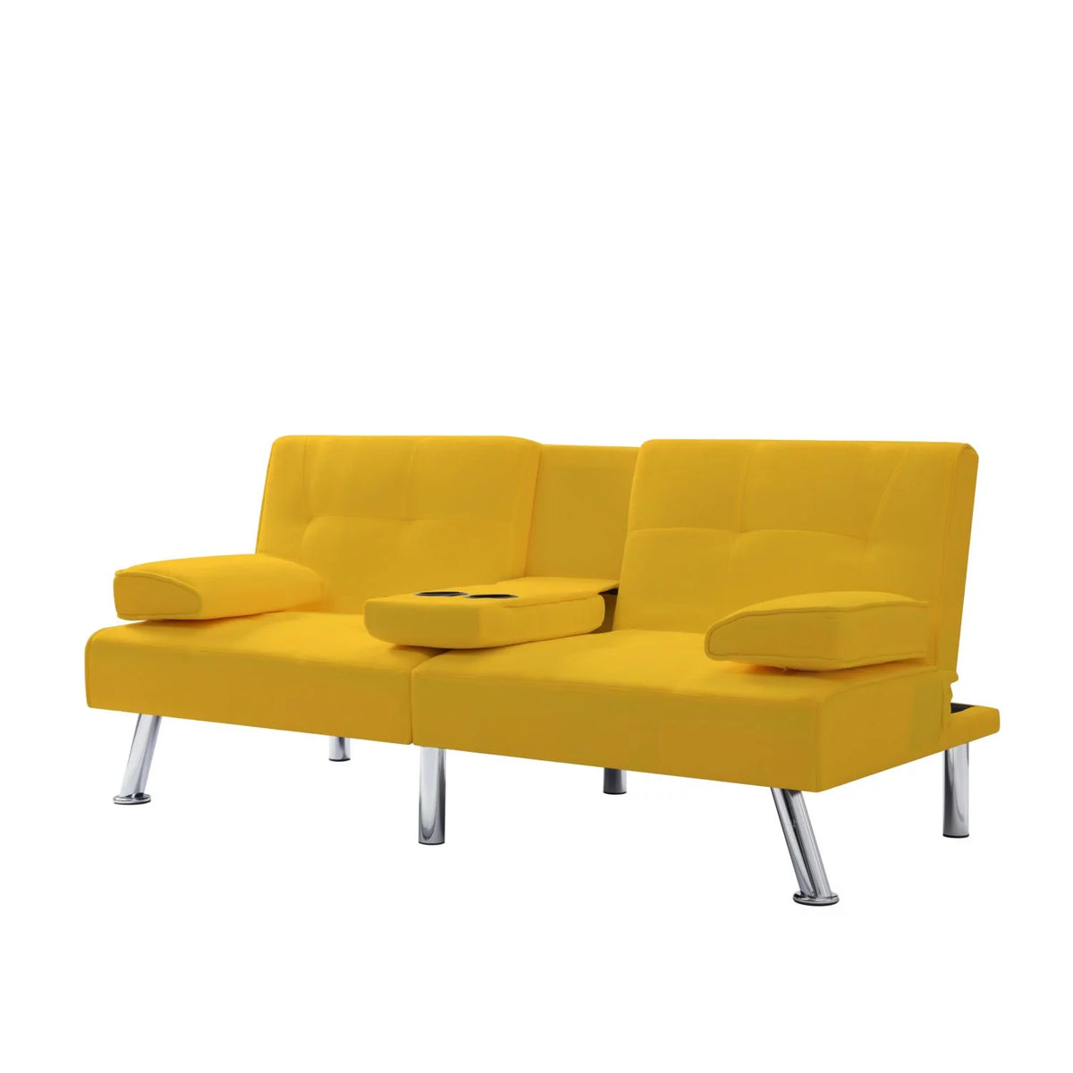 66.9 inch Velvet Sleeper Sofa Bed with 2 Cup Holders Y52148