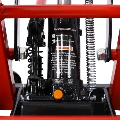Hydraulic Motorcycle Lift Jack 1500 LBS Capacity with 4 Wheels E689