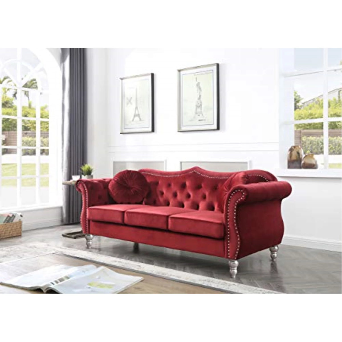 Burgundy Sofa Y22336