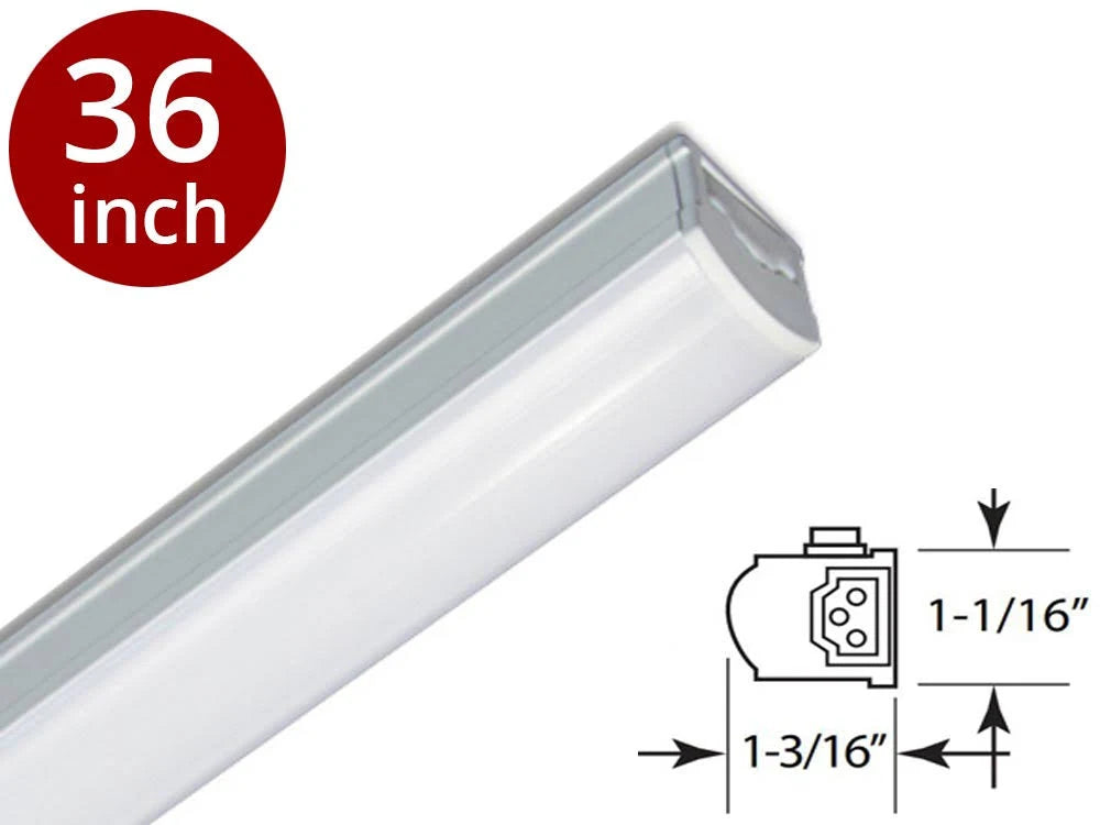 36in LED Under Cabinet Light Bar, 12W, 930 Lumens, 2700K, 120V Q132432