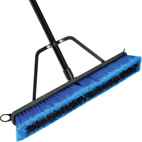 24x22 Push Broom with Plastic Block and Steel Handle, Pkg Qty 4 Z200