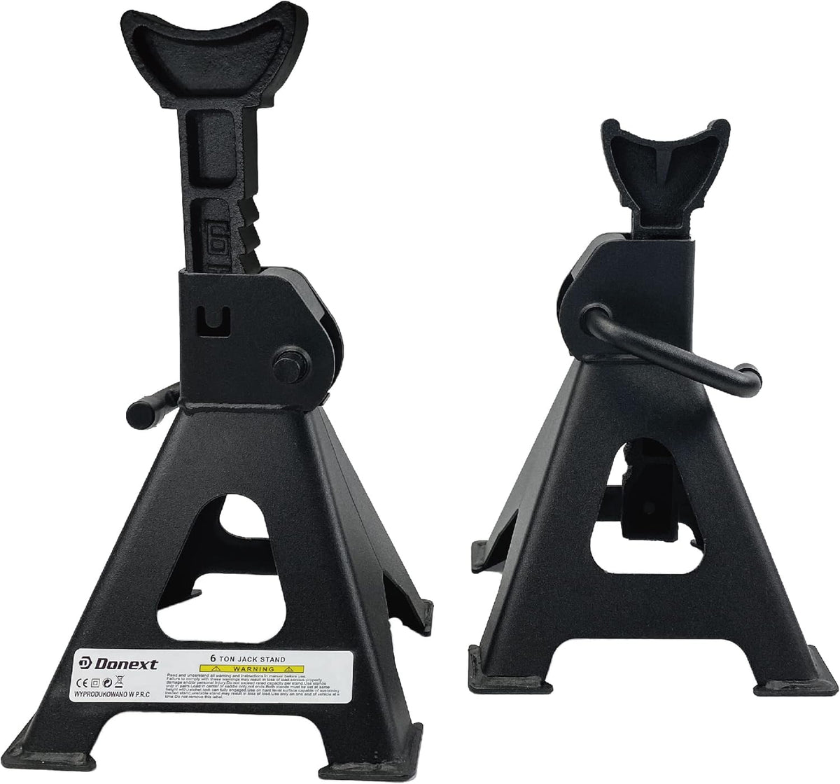 6 Ton Steel Jack Stands 1 Pair Black S513636