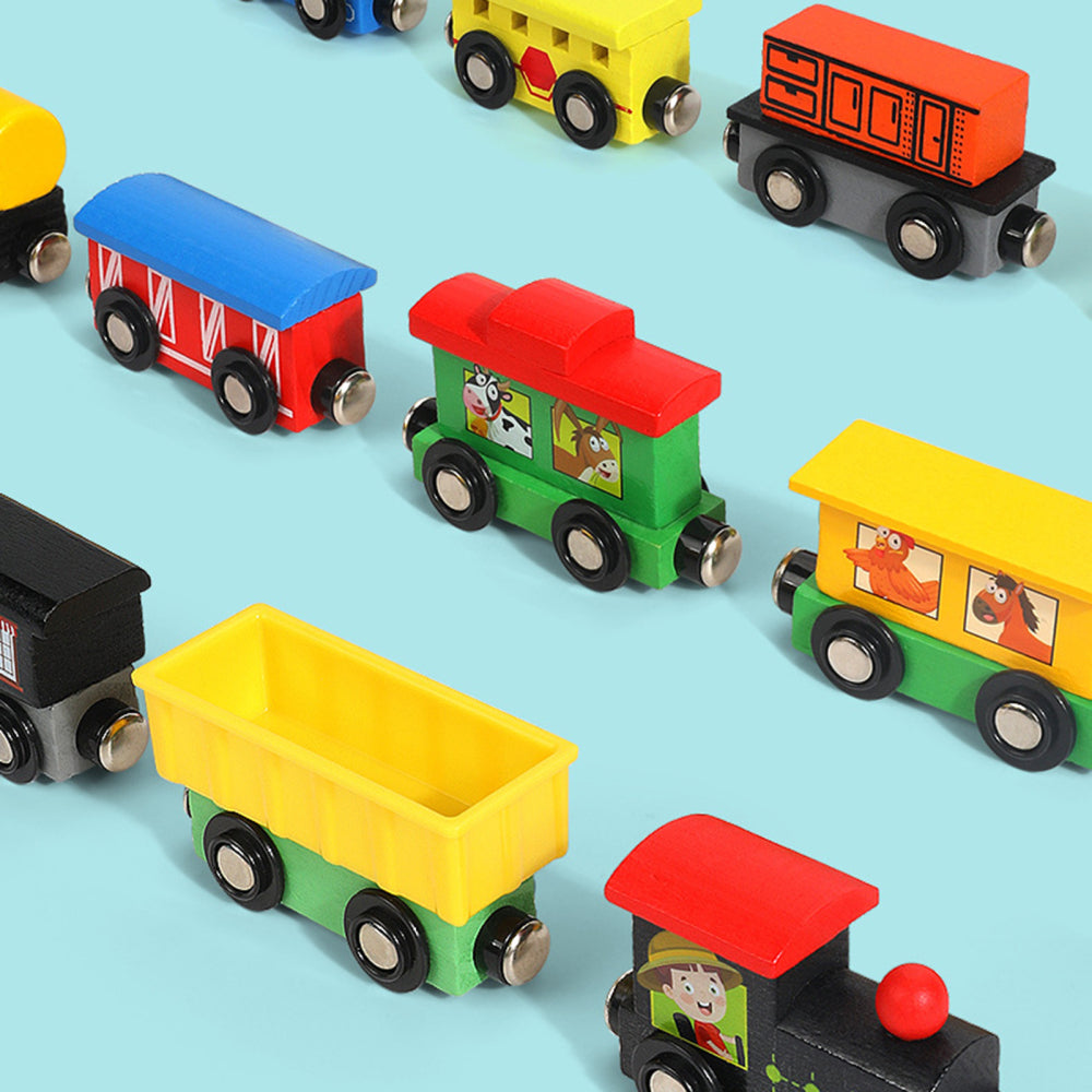 Magnetic Wooden Train Toys Assembling Blocks Toy K977