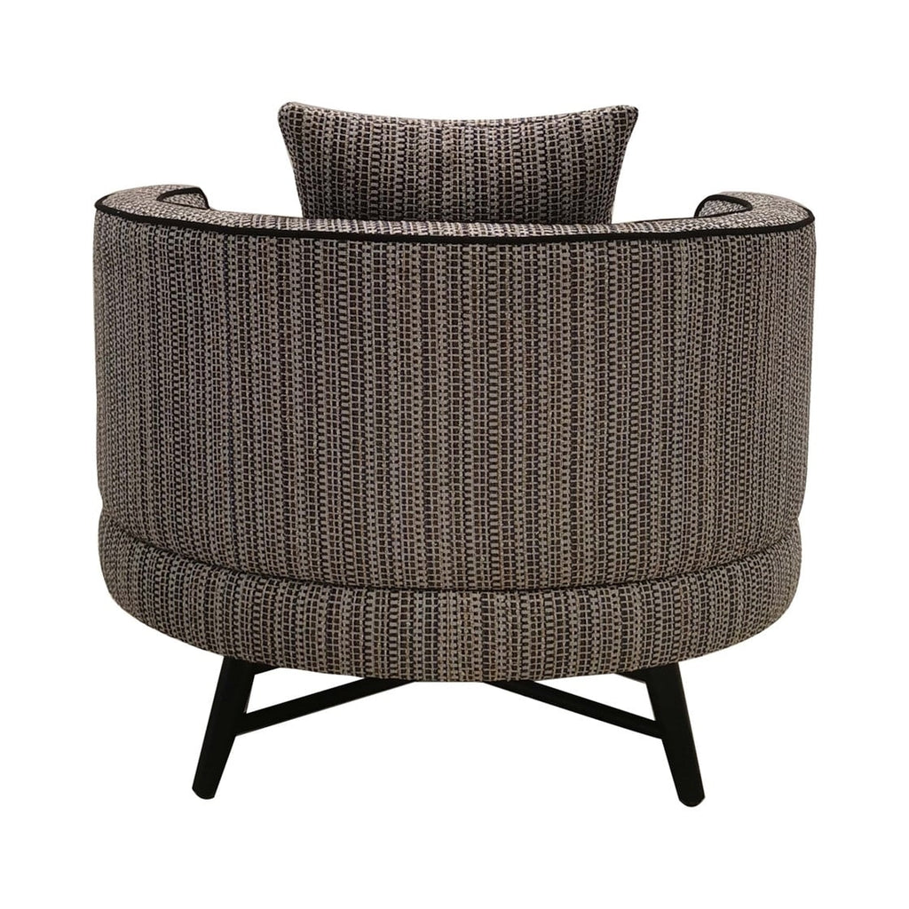 Modern Multi-Stripe Swivel Chair with Metal Base C840494
