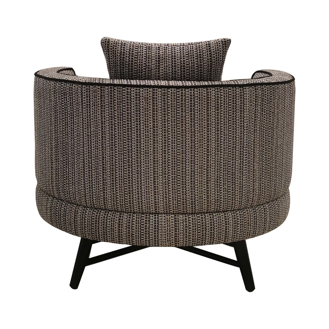 Modern Multi-Stripe Swivel Chair with Metal Base C840494