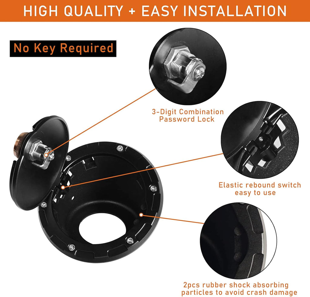 3-Digit Combination Cam Lock Fuel Gas Tank Cap Cover Z607866