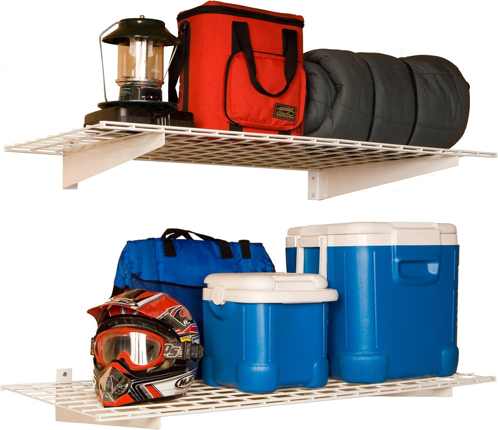 White Garage Wall Shelf Storage (Pack of 2) T9809