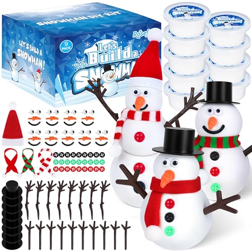 120 Pack Christmas Crafts DIY Snowman Making Kit with Air Dry Clay I52402