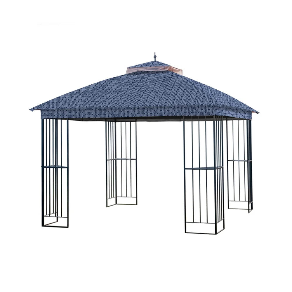Midnight Trellis Replacement Canopy Top Cover for Steel Finial Gazebo V797374