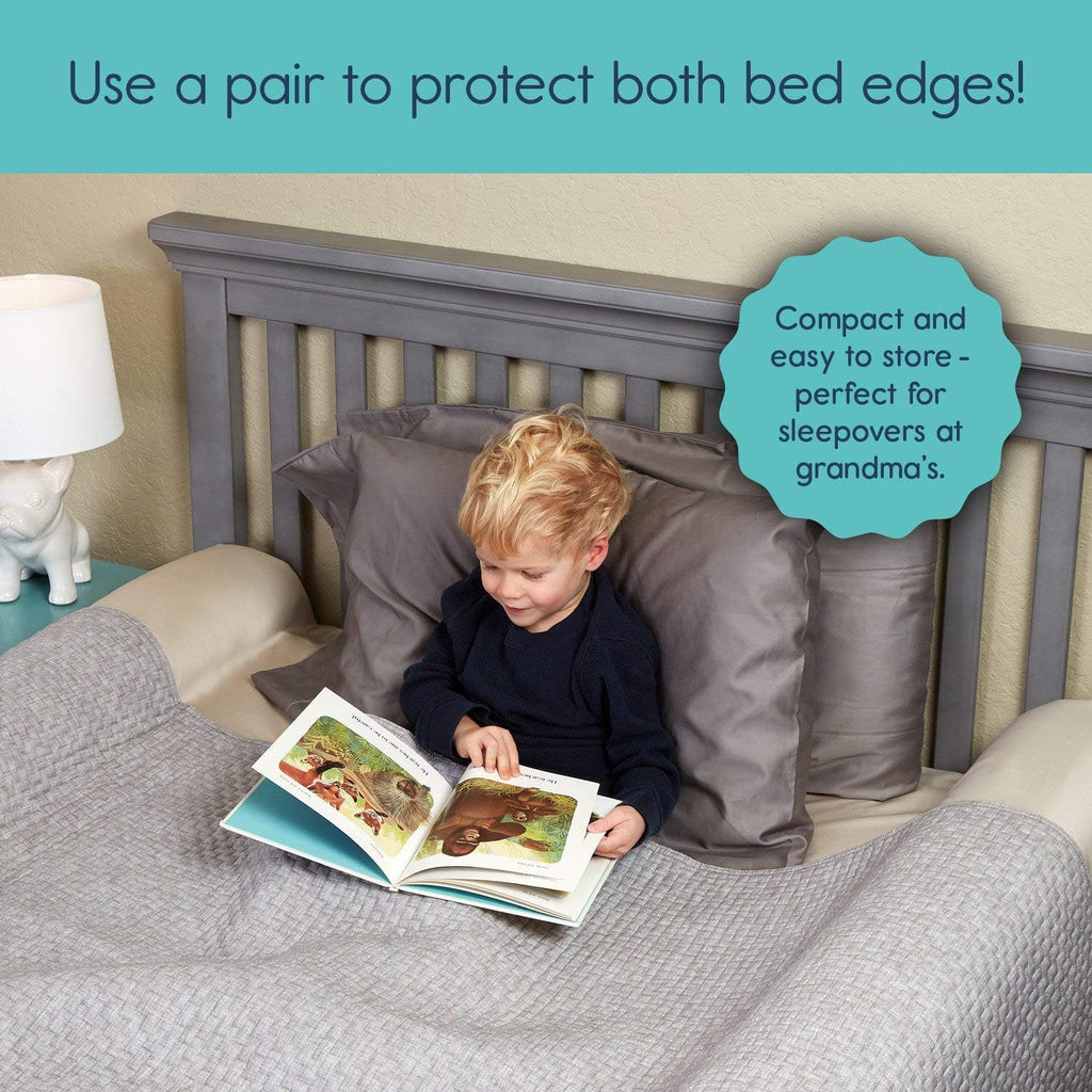 [2-Pack] Inflatable Bed Rail for Toddlers with Non-Slip Machine-Washable Cover O724