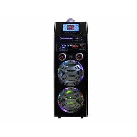 Dual 12 inch Active Karaoke System with Rechargeable Battery L45520