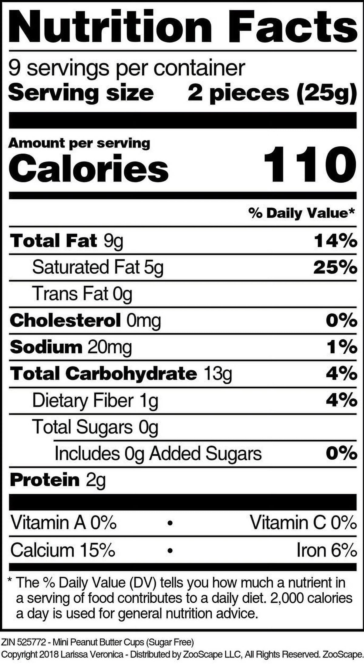 Sugar Free Mini Peanut Butter Cups 8 oz 2-Pack D889