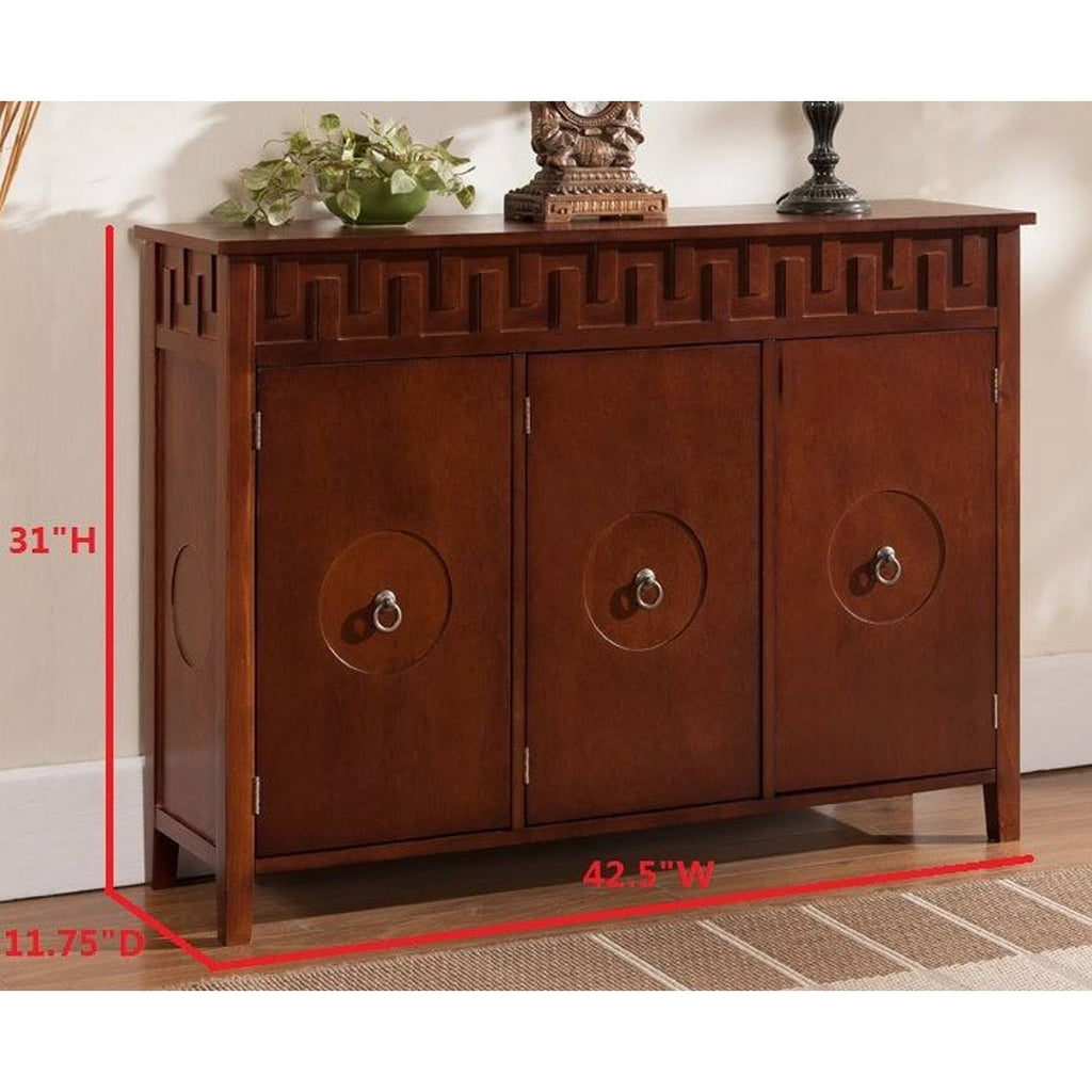Walnut Wood Sideboard Buffet Console Table with Storage Doors I515