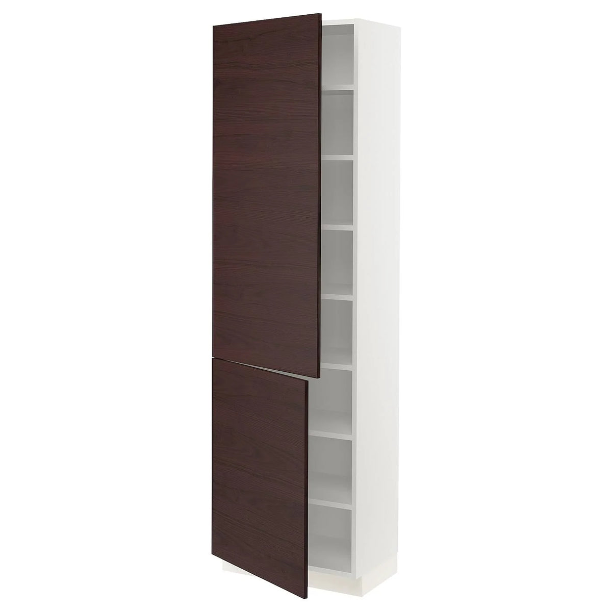 White High Cabinet with Shelves and 2 Doors U4258