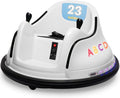 White 12V Electric Ride On Bumper Car with Remote Control L42691