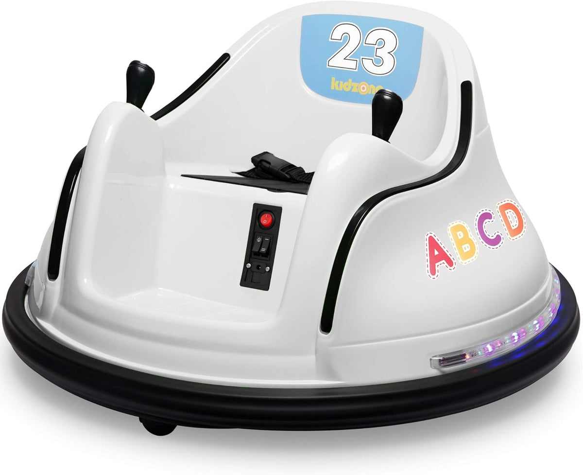 White 12V Electric Ride On Bumper Car with Remote Control L42691