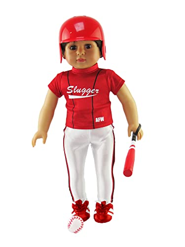 Red Baseball Uniform for 18-Inch Dolls T53425