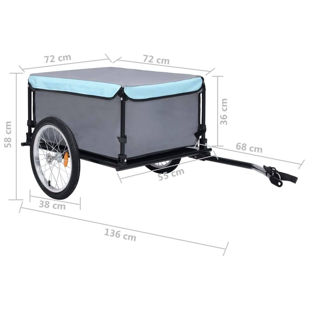 Bike Cargo Trailer Black and Blue 143.3 lb E57113