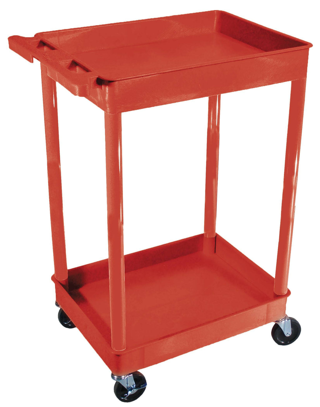 Red 2 Shelf Tub Cart Q434