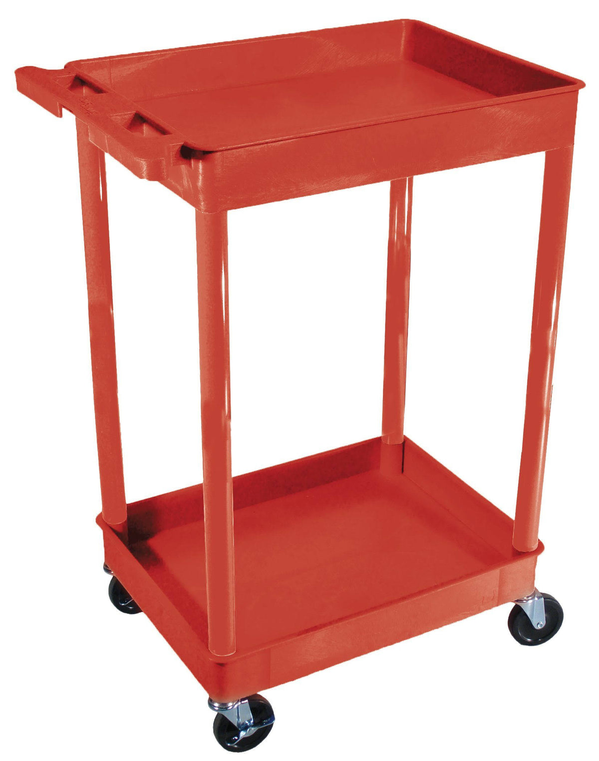 Red 2 Shelf Tub Cart Q434
