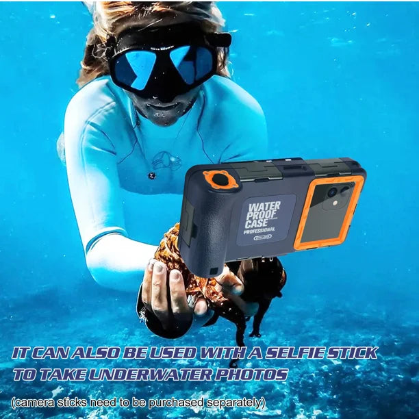 Waterproof Protective Case for Phones Up to 6.9 Inch with Lanyard H8519