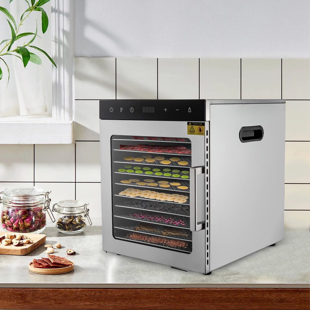 800w 30-90℃ 10 Trays Stainless Steel Food Dehydrator E854864