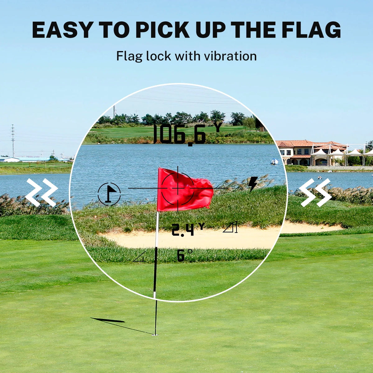 Laser Golf Rangefinder 900 Yards 7X Magnification with Slope Switch N4543