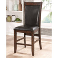 Rustic Contemporary Leatherette Brown Cherry Counter Height Chair A7586