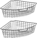 Black Metal 4-Piece Wire Storage Organizer Basket J237778