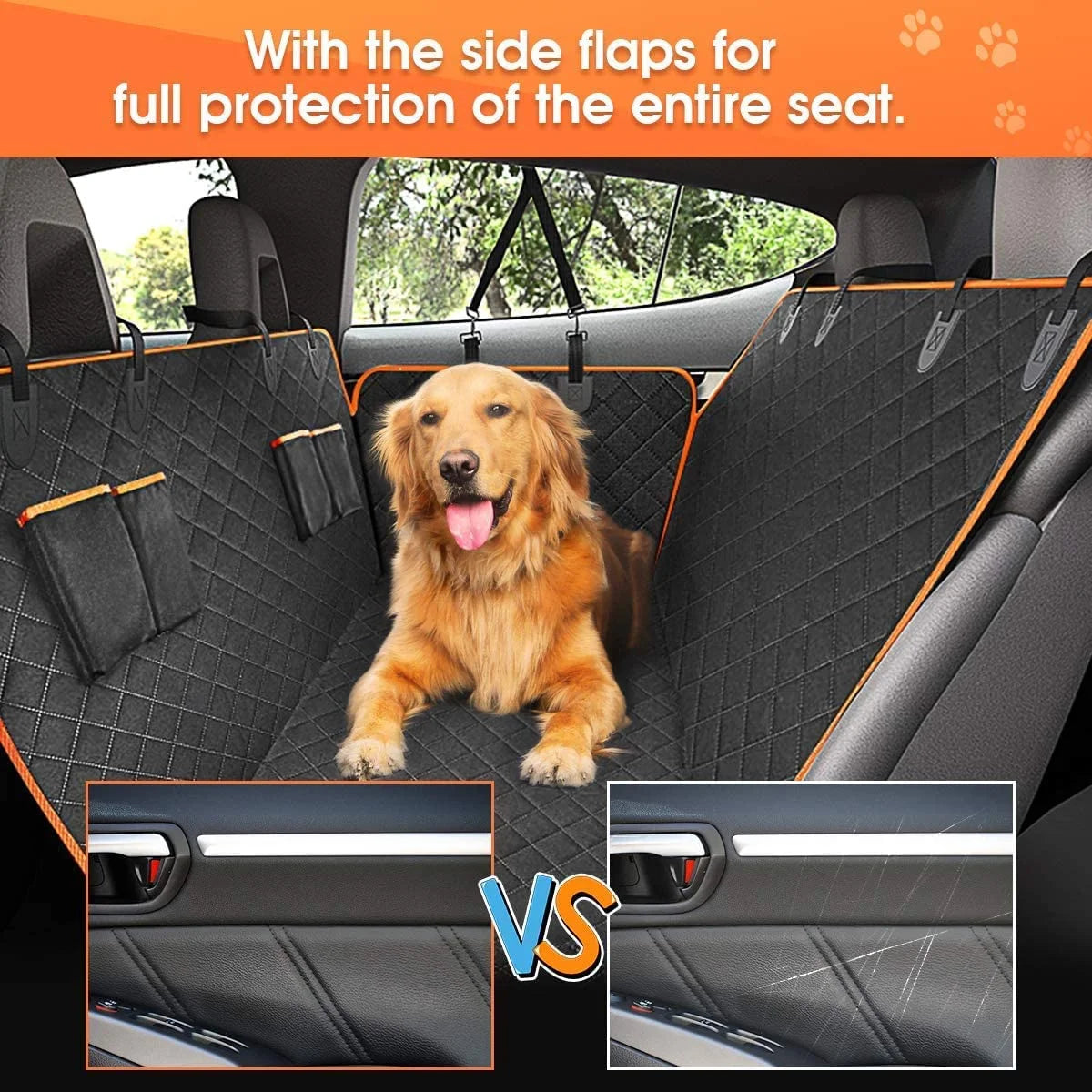 Waterproof Scratchproof Dog Car Seat Cover with Side Flaps Z735