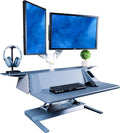 Electric Height Adjustable Desk Riser with Wireless Charging Extended Panel Board D3724