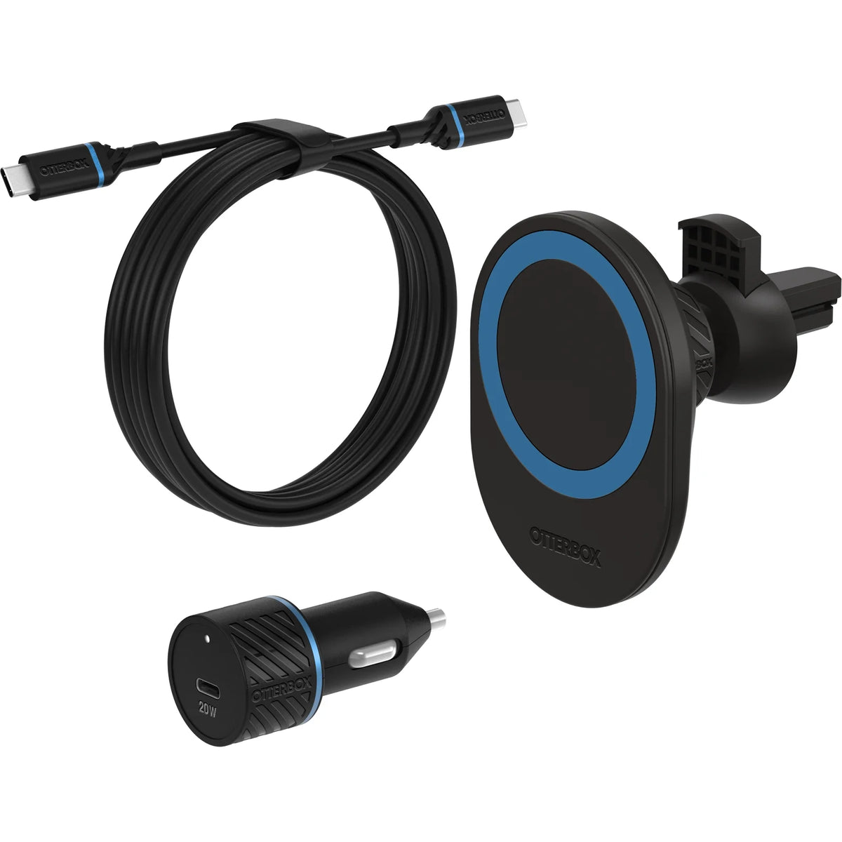 Black Wireless Charger Car Vent Mount for MagSafe D986