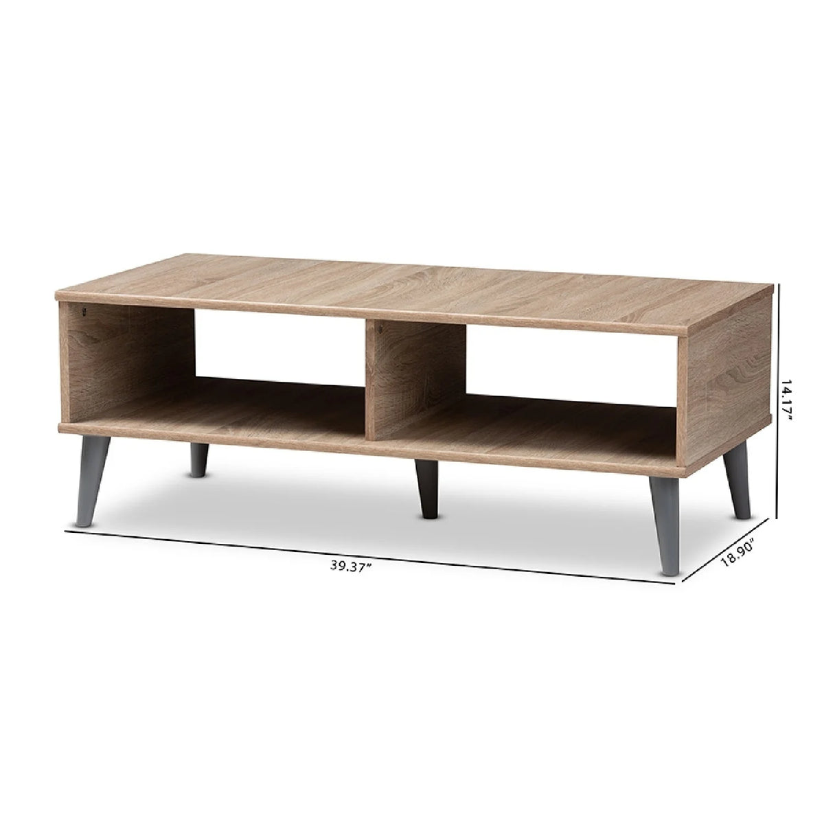 Oak and Light Grey Wood Coffee Table Z6766