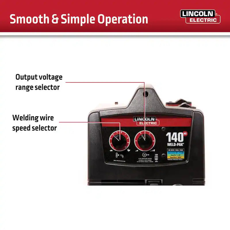 140 Amp MIG and Flux-Core Wire Feed Welder, 115V X425692