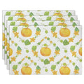 Fall Gourd Pattern Faux Leather 12 X 18 Inch 6Pc Placemat Set A532